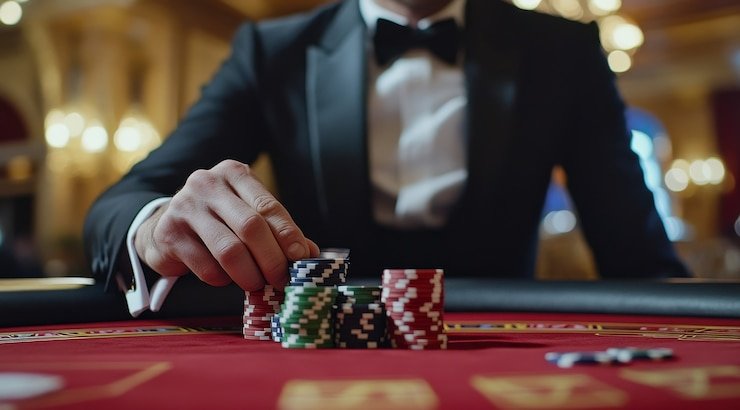 Layar menu aplikasi mobile judiresmi menampilkan meja live dealer dan pilihan permainan